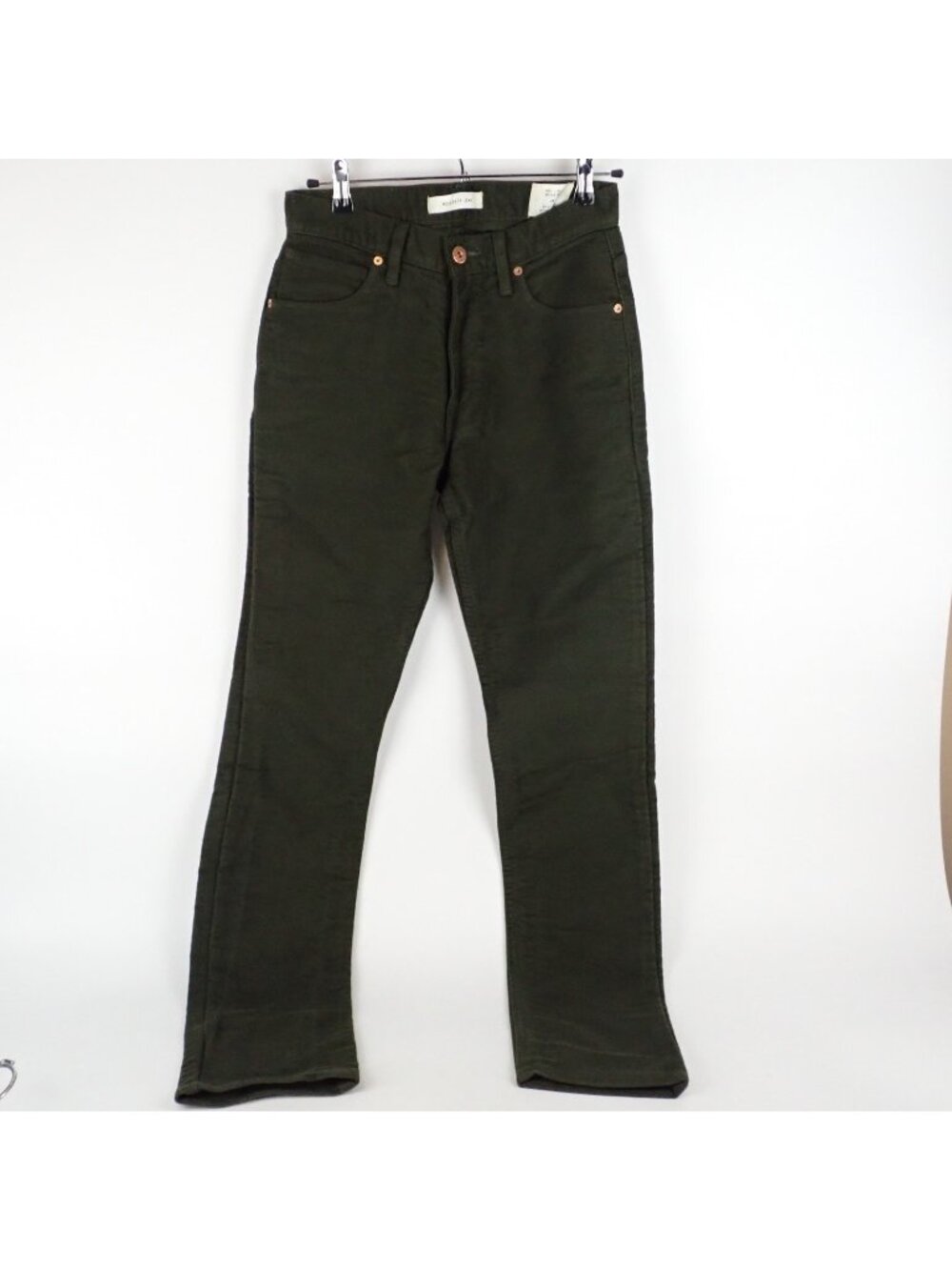 Billy Reid Moleskin Jean Army Green Size 28 NWT